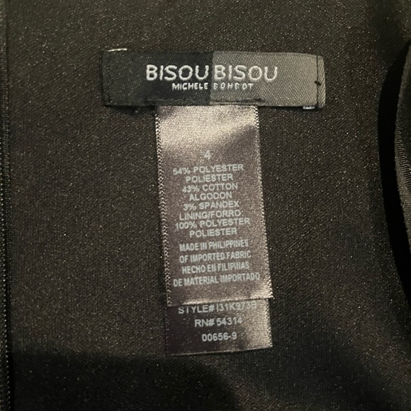 Bisou Bisou Little Black Cocktail Dress. Size 4. - Picture 2 of 3